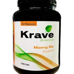 Maeng Da Krave Botanicals Kratom Capsules 1000ct
