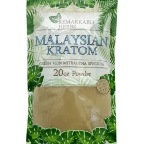 Malaysian Green Vein Remarkable Herbs Kratom Powder 20oz Bag