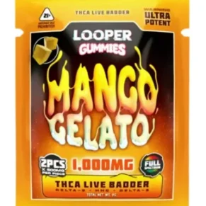 Mango Gelato Looper THCA+Delta-9+HHC+Delta-8 Gummies 2ct 1000mg