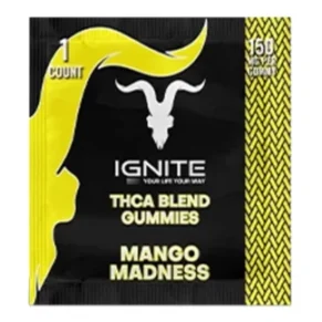 Mango Madness Ignite THC-A Blend Gummies 150mg