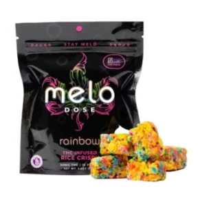 Melo Dose Rainbow Delta-9 THC Infused Rice Crispy 50mg
