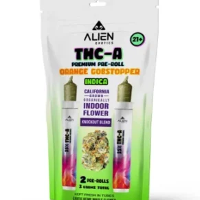 Orange Gobstopper Alien Exotics Premium THC-A Knockout Blend Pre-Roll 2ct