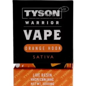 Orange Hook Tyson 2.0 Warrior Live Resin Vape 3G
