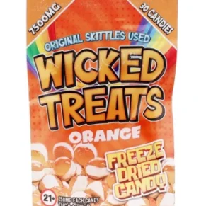 Orange Wicked Treats Freeze Dried THCA | THCP Candy 7500mg