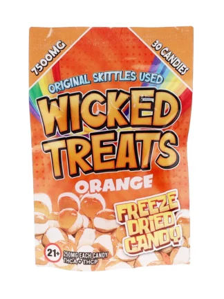 Orange Wicked Treats Freeze Dried THCA | THCP Candy 7500mg