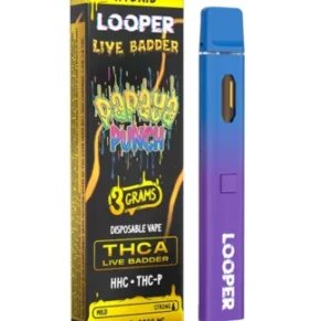 Papaya Punch Looper Live Badder THC-A+HHC+THC-P Disposable Vape 3G
