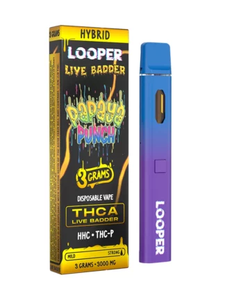 Papaya Punch Looper Live Badder THC-A+HHC+THC-P Disposable Vape 3G