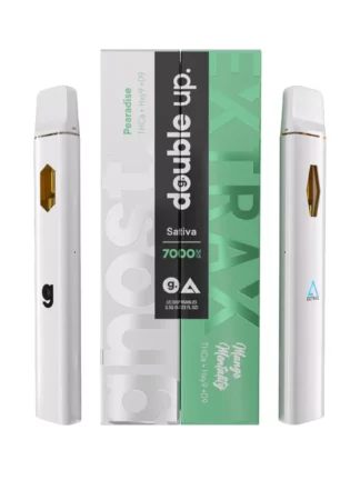 Pearadise+Mango Mentality Ghost Extrax Double Up THC-A + Hxy9 + D9 Two Disposables 7000mg