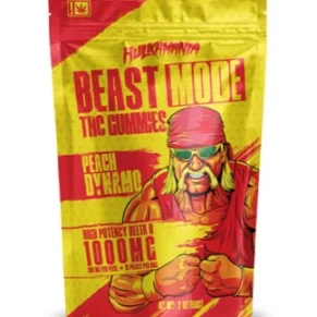 Peach Dynamo Hulk Hogan Beast Mode Delta 8 Gummies 1000mg