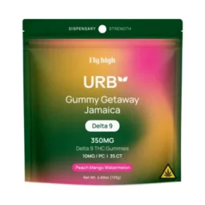 Peach Mango Watermelon Fly High URB D9 Getaway Gummies 350mg 35ct