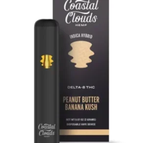 Peanut Butter Banana Kush Coastal Clouds Delta 8 THC Disposable Vape 2G