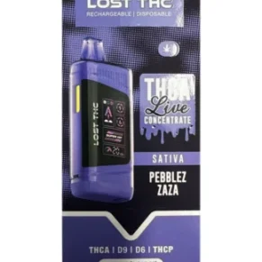 Pebblez Zaza Lost THC THCA Blend Live Concentrate Disposible 7500MG