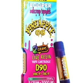 Pineapple OG Looper Melted Series THC-P+D90-THC+HHC-P Live Resin Vape Cartridge 2G