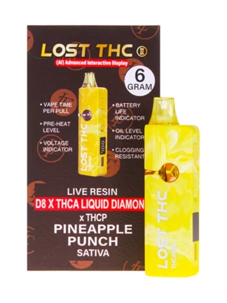 Pineapple Punch Lost THC THC-A Liquid Diamond Disposable 6G