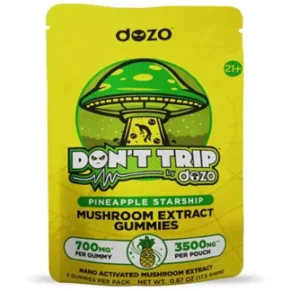 Pineapple Starship Dozo Don’t Trip Mushroom Gummies 3500MG