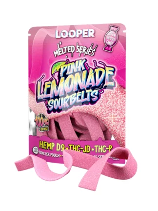 Pink Lemonade Sour Belts Looper Melted Series Hemp D9+THC-JD+THC-P 1000mg
