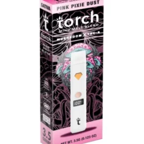 Pink Pixie Dust Torch Mind Melt Mushroom x THC-A Blend White Series Vape 3.5G