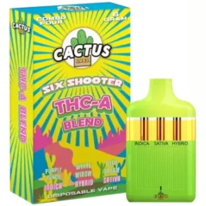 Purple Punch | White Widow | Blue Dream Cactus Labs Six Shooter THC-A Blend Disposable 6G