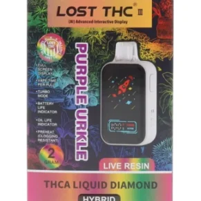 Purple Urkle Lost THC THC-A Liquid Diamond Disposable 2G