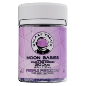 Purple Punch OG Mixed Berry Fruit Punch Galaxy Treats Moon Babies D9 THC Gummies 200mg