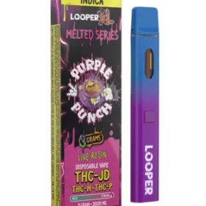 Purple Punch Looper XL Melted Series THC-JD+THC-H+THC-P Vape 3G
