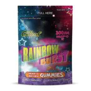 Rainbow Burst Cutleaf Exotics Hemp-O Gummies 300mg