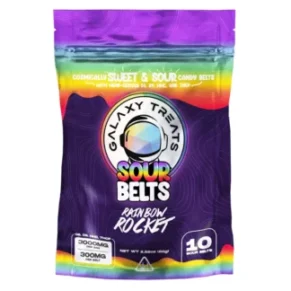 Rainbow Rocket Galaxy Treats Sour Belts D8+D9+HHC+THCP Gummies 3000mg