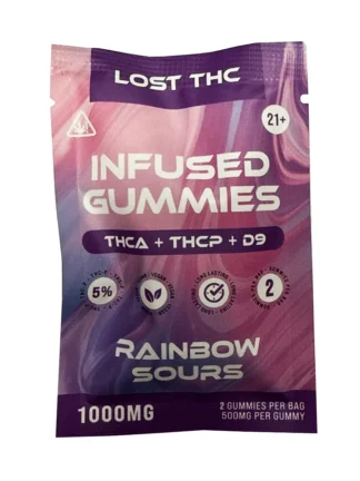 Rainbow Sours Lost THC THCA+THCP+D9 Infused Gummies 2ct