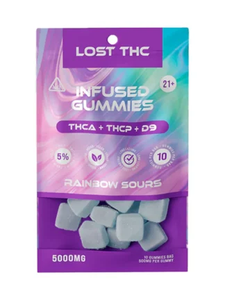 Rainbow Sours Lost THC THCA+THCP+D9 Infused Gummies 5000MG