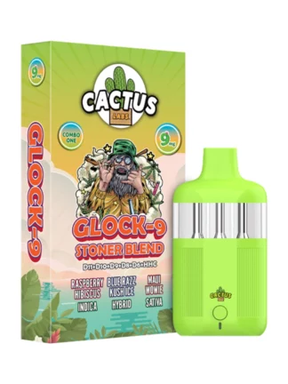 Raspberry Hibiscus | Blue Razz Kush Ice | Maui Wowie Cactus Labs Glock 9 Stoner Blend Vape 9ml