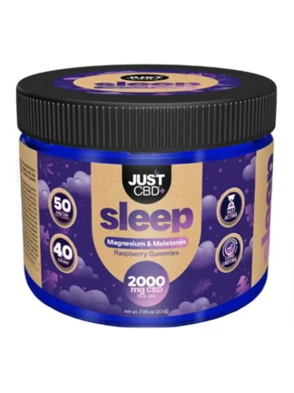 Raspberry Just CBD + Sleep Magnesium & Melatonin Gummies 2000MG