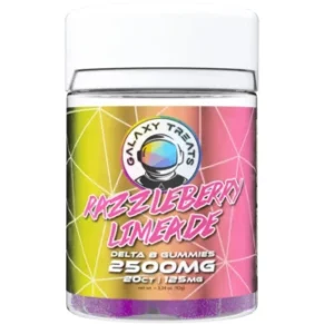 Razzleberry Limeade Galaxy Treats D8 Gummies 2500mg