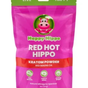 Happy Hippo Red Hot Hippo Red Maeng Da Kratom Powder 8oz
