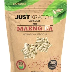 Red Maeng Da Just Kratom Mitragyna Speciosa Capsules 300ct