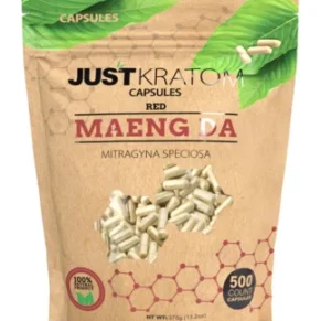 Red Maeng Da Just Kratom Mitragyna Speciosa Capsules 500ct