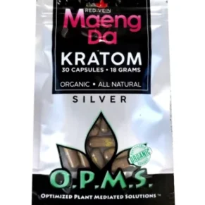 Red Maeng Da OPMS Silver Kratom Capsules 30ct