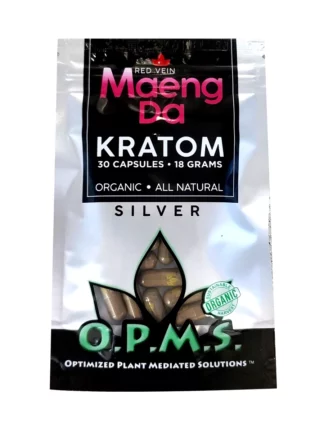 Red Maeng Da OPMS Silver Kratom Capsules 30ct