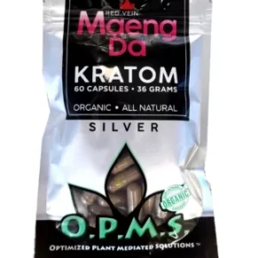 Red Maeng Da OPMS Silver Kratom Capsules 60ct