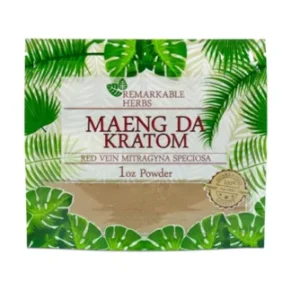 Red Maeng Da Remarkable Herbs Kratom Powder 1oz Bag