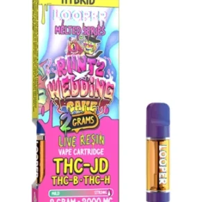 Runtz Wedding Cake Looper Melted Series THC-JD+THC-B+THC-H Live Resin Vape Cart 2G