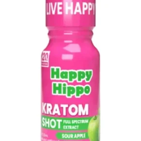 Sour Apple Happy Hippo Full Spectrum Kratom Shot 10ml