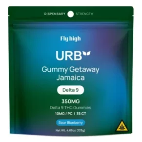 Sour Blueberry Fly High URB D9 Getaway Gummies 350mg 35ct