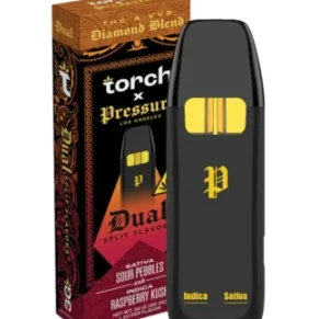 Sour Pebbles | Raspberry Kush Torch x Pressure Dual Disposable 3G