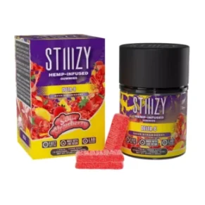 Sour Strawberry STIIIZY Delta 8 Hemp-Infused Gummies 1500mg