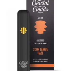 Sour Tangie Haze Coastal Clouds Delta 8 THC Live Resin Disposable Vape 2G