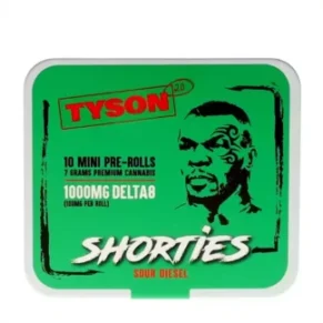 Sour Diesel Tyson 2.0 Shorties Delta 8 Pre-Rolls 7G