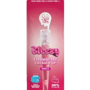 Strawberry Cream Pop Sili x URB Bleezy THCA Diamond Infused Rose Blunt 2.2g