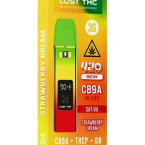 Strawberry Dream Lost THC 420 Edition CB9A Blend Rechargeable Disposable 3G