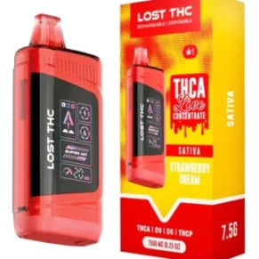 Strawberry Dream Lost THC THCA Blend Live Concentrate Disposible 7500MG