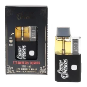 Strawberry Durban Caviar Dreams Live Diamond Blend THCA+THCP Disposable 6MG